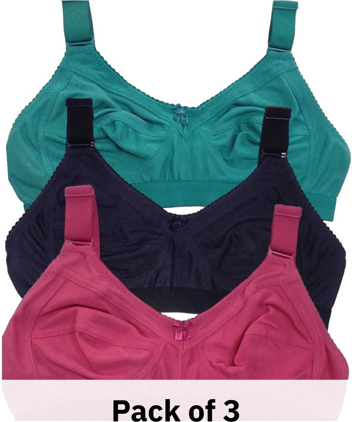 Funahme Bra Women Full Coverage Non Padded Bra(Multicolor)