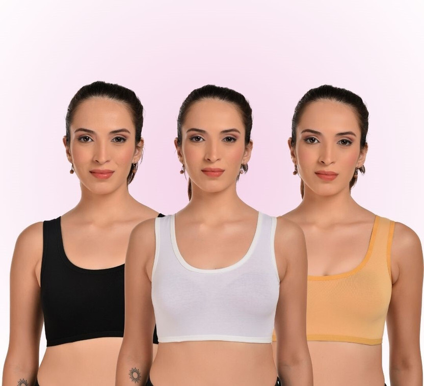 Forencia Sports Air Bra Women Sports Non Padded Bra(White, Beige, Black)