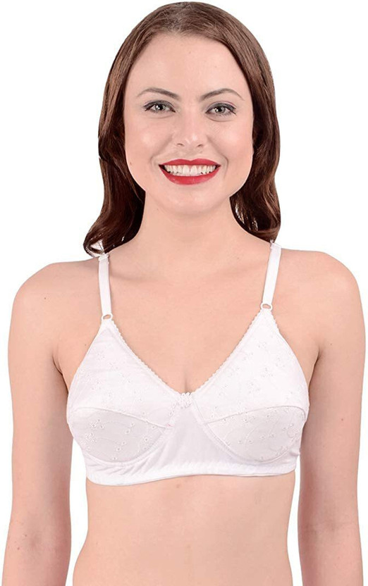 Ninteen-69 Ninteen-69 Cotton Mix Hosiery Double Padded Comfortable Hookable Bra For Women Full Coverage Heavily Padded Bra(White) - Flipkart Deal