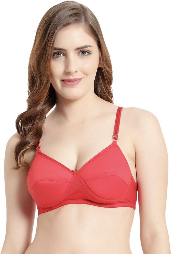 mozifit Women T-Shirt Non Padded Bra  (Red)