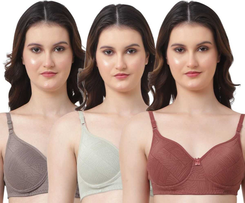 Funahme padded bra Women T-Shirt Lightly Padded Bra(Multicolor)