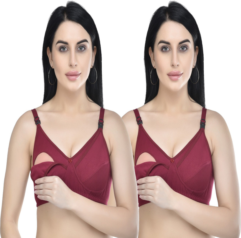 AVLVI CARE Women Maternity/Nursing Lightly Padded Bra(Multicolor)