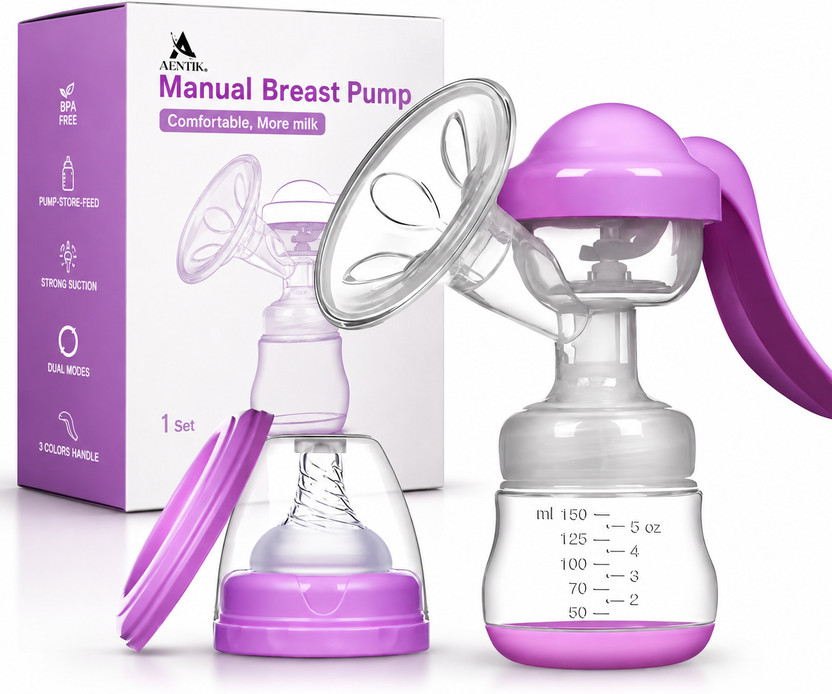 AENTIK Manual Breast Pump  - Manual(Purple)