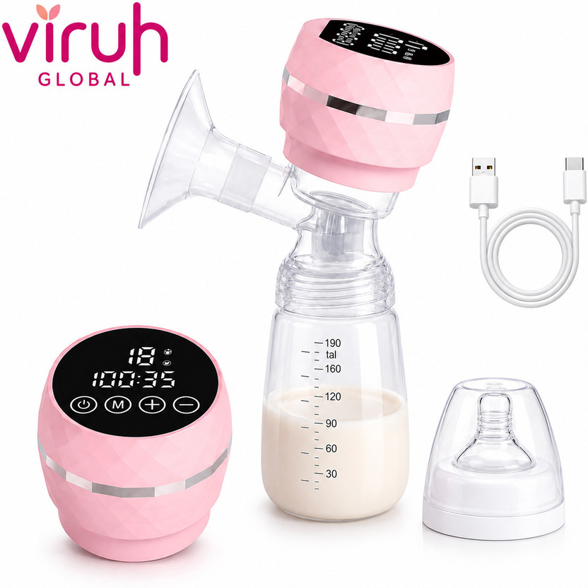 VIRUH GLOBAL Electric Breast Pump Portable, USB Rechargeable  - Electric(Multicolor)