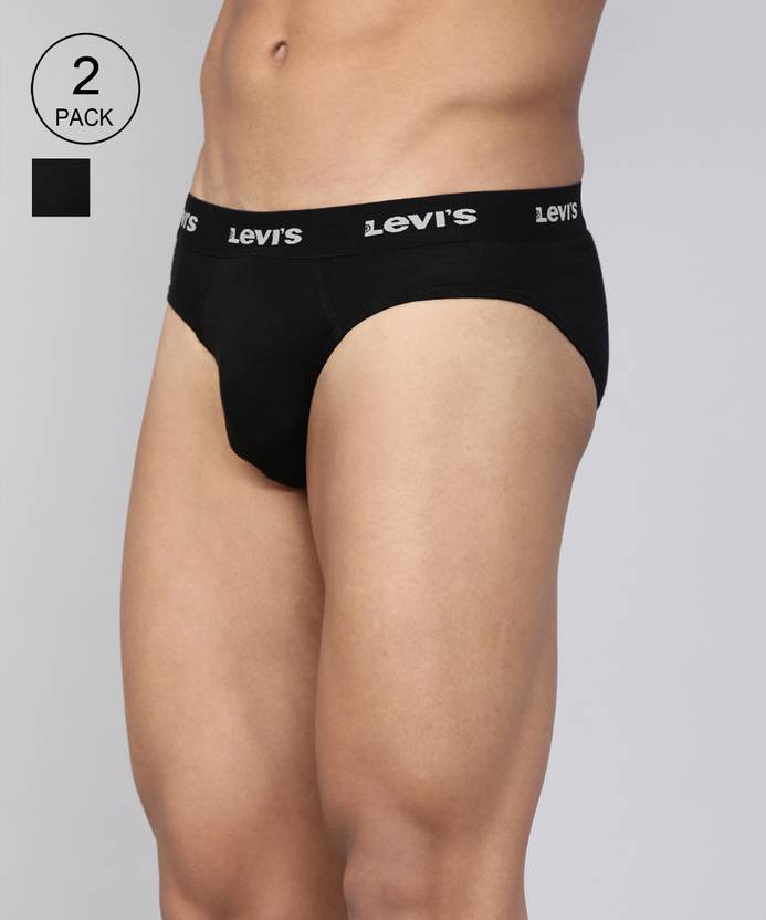 [Size S,L]LEVI’S Pack of 2 Contoured Double Pouch, Tag Free Comfort & Smartskin Technology Style# 009 Neo Solid Men Brief