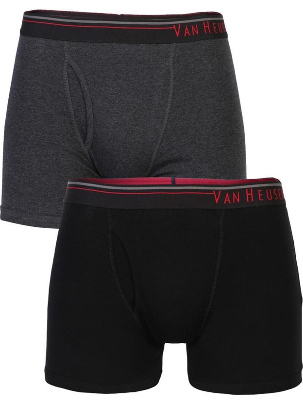 VAN VAN HEUSEN Men Men Black Pack of 2 Solid Antibacterial Colour Fresh Boxer Briefs Brief - Flipkart Deal