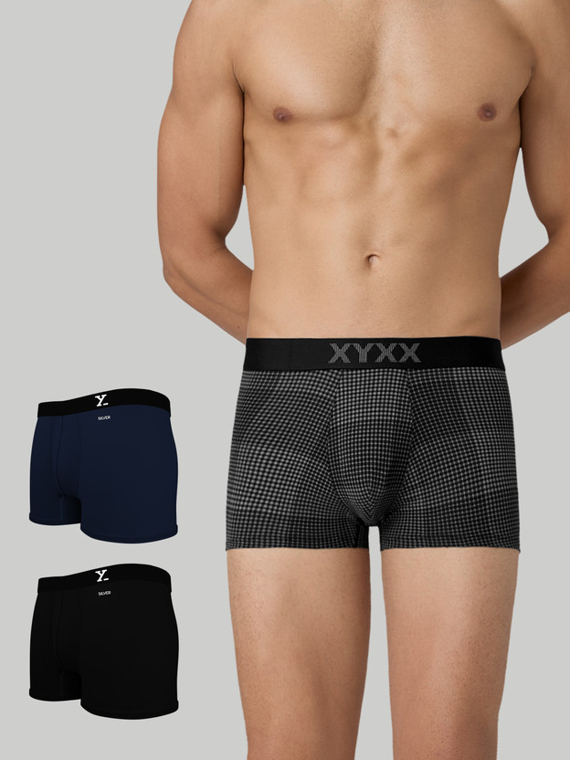XYXX Men Solid printed, Regular Fit Cotton Brief