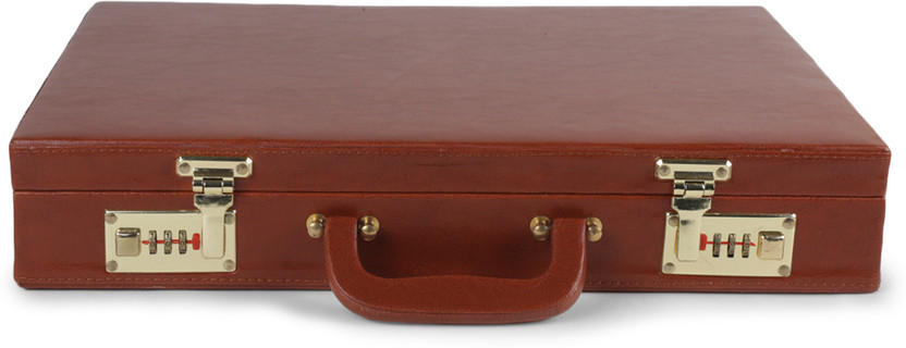 unexo Artificial Leather Briefcase Men & Women Medium Briefcase - For Men & Women(Brown)