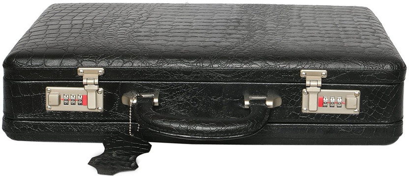 Clifton Leather Briefcase for Professional Vintage Executive Handmade Business Bag Medium Briefcase - For Men(Black)