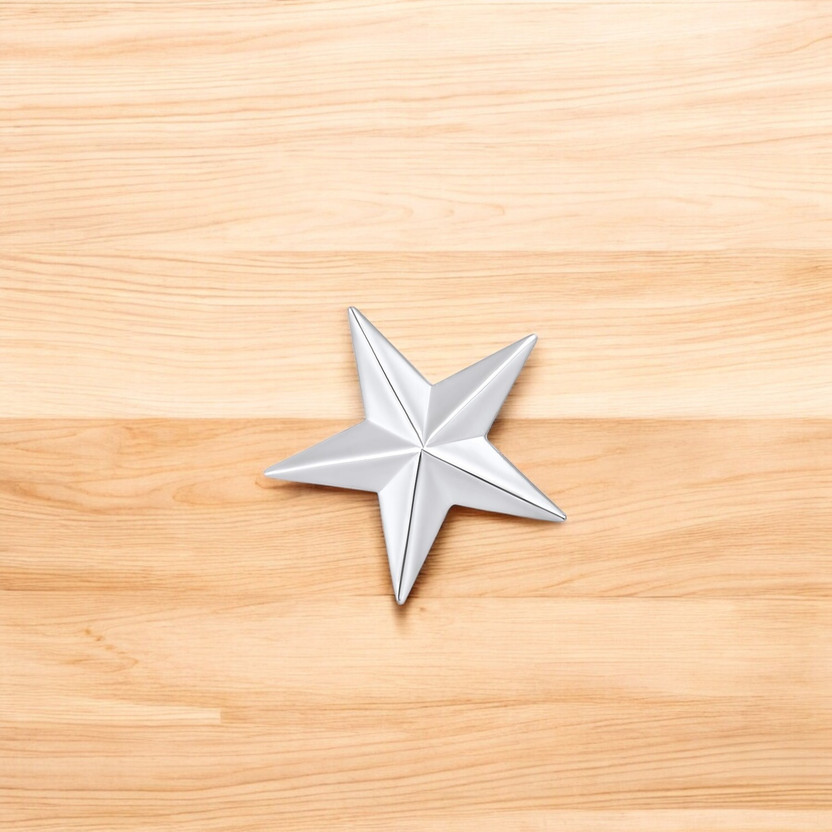 mahi Shining Star Lapel Pin Badge Collar Pin Brooch(Silver)