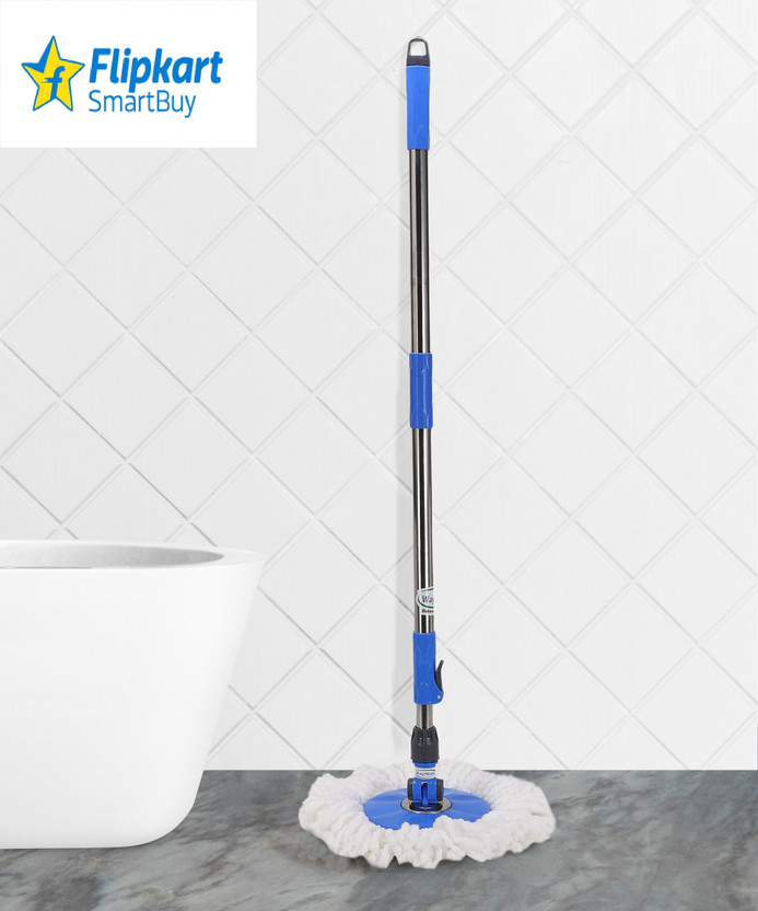 Flipkart SmartBuy Mop Rod Stick Stainless Steel with 1 Refill 360° Rotating Pole Microfibre Wet Brush(Multicolor, 2 Units)