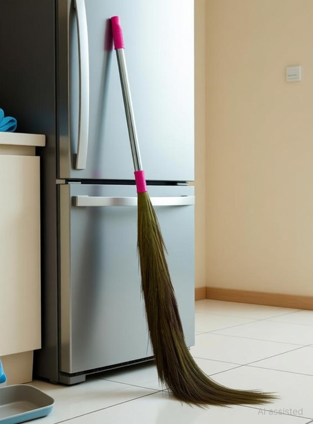 Spark International Steel Round 52 Inch Extra Long Broom | Stainless Steel Broom | Zero Dust Grass Dry Broom(Silver)