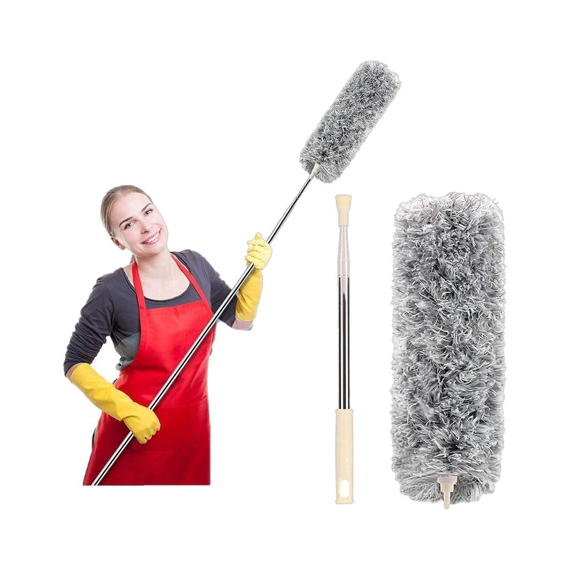 Flipkart SmartBuy Cleaning Brush Feather Microfiber with Extendable Rod Dust Cleaner Wet and Dry Duster