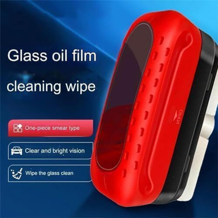 ASTA HUB Auto Glass Bright Mouse Cleaning Tool Powerful Windshield Cleaner Sponge Wet and Dry Brush(Red)