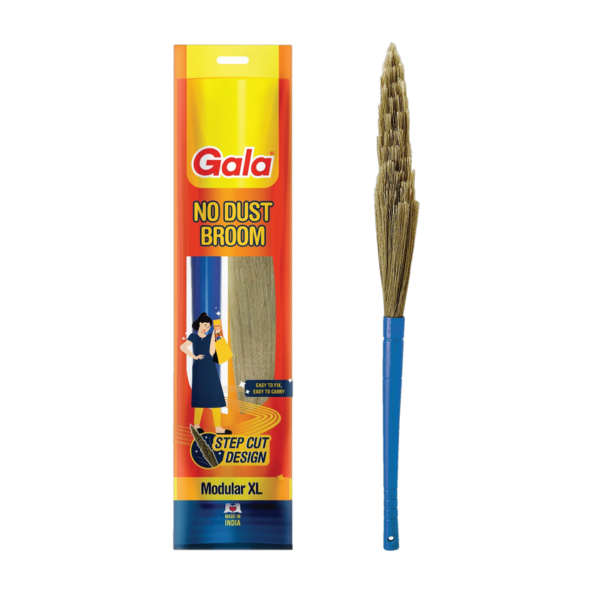 GALA No Dust XL Plastic Dry Broom(Blue)
