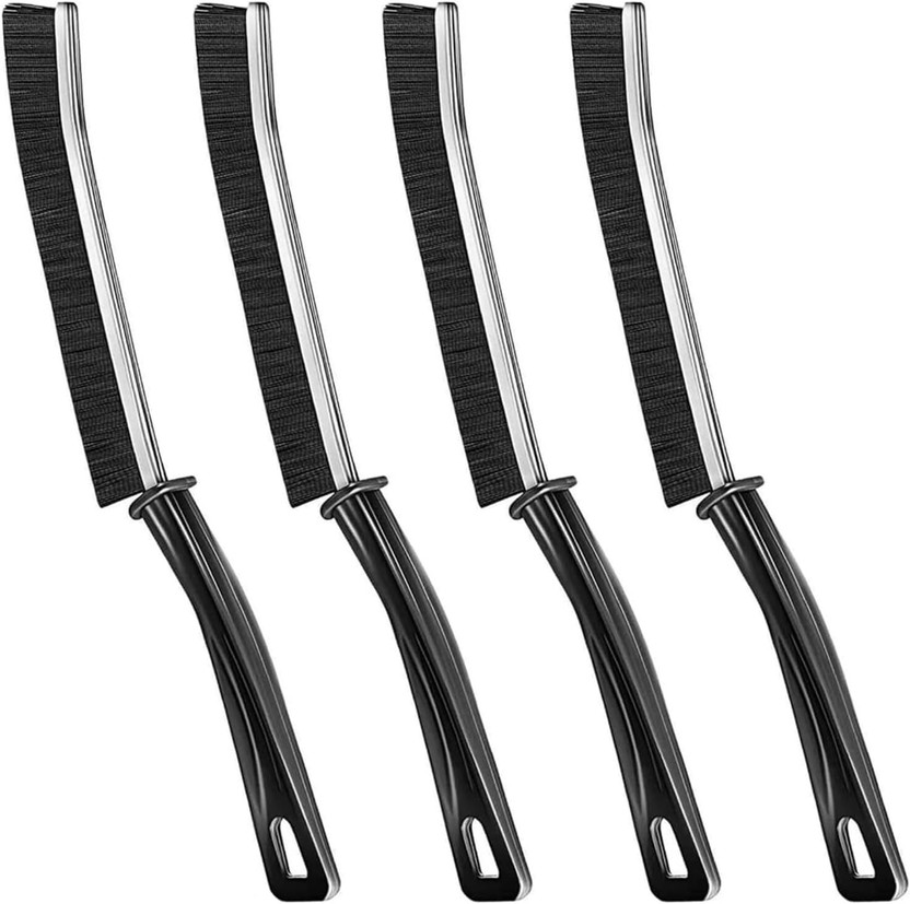 Bluejack Bluejack Hard Bristle Crevice Tool for Household Use Multifunctional Dead Corner cleaning Microfibre Wet and Dry Brush(Black, Steel, 4 Units) - Flipkart Deal