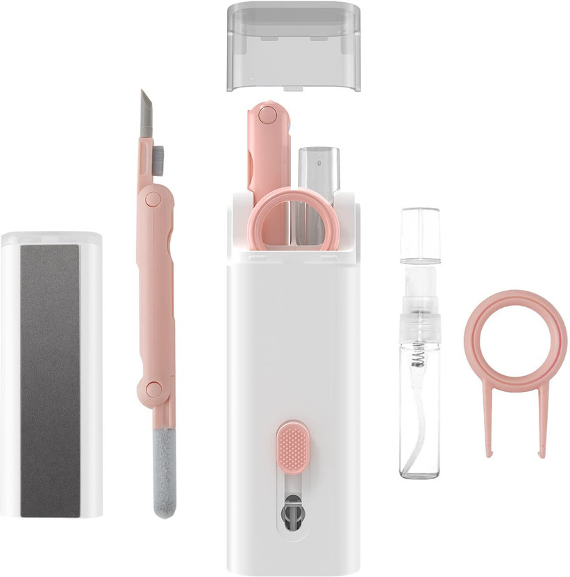 JDVTRADERS 7 in 1 Electronic Cleaning Kit for Airpod & Laptop | Screen Dust Brush. Microfibre Wet and Dry Brush(Multicolor)