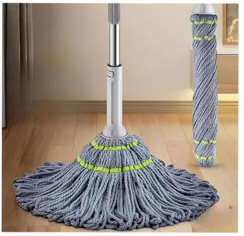Innovito Self Wringing Twist Mop Stick, Wet Mop for Floor Cleaning with Long Handle Mop Head and Rod(Multicolor)