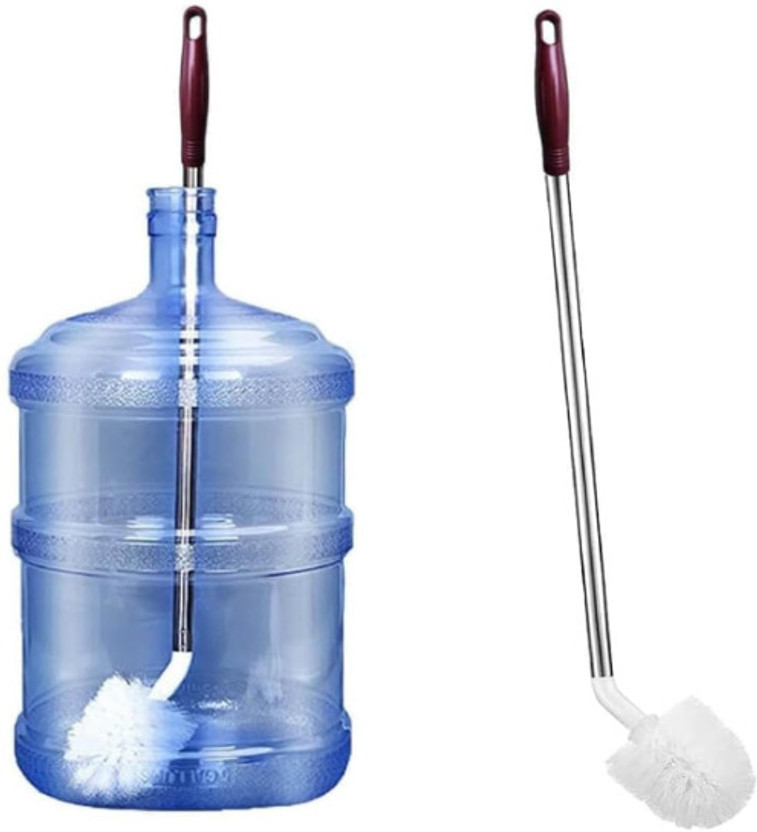 MALBEC MALBEC Multipurpose CAN BRUSH| 20L Can Cleaning Brush, 360° Rotating LONG BRUSH Nylon Wet and Dry Brush(White, Silver)