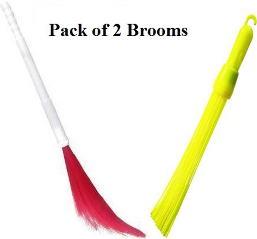 BARBYAM Kharata Plastic Color Broomstick for Bathroom Floor & Roof Plastic Phool Jhadu Plastic