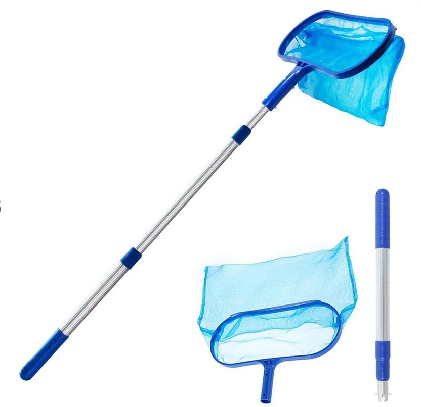SUPVOX SUPVOX Swimming Pool Cleaning Net Long Handle Retractable Dense Net for Pool and Pond Polypropylene Dry Brush(Blue) - Flipkart Deal