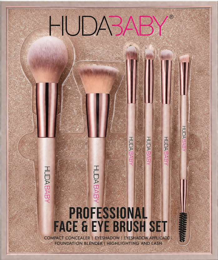 HUDA HUDA BABY Professional Makeup Brush Set | 6 Pcs | Synthetic Bristles | Face Eye(Pack of 6) - Flipkart Deal