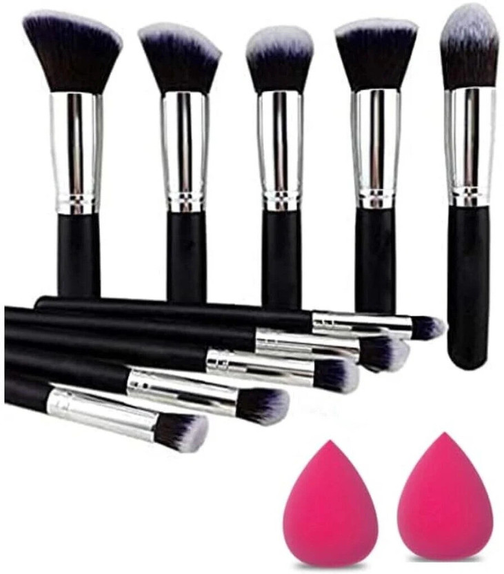 Vidhmahi Fiber Bristle Makeup Brushes Set Tool Pro Foundation(Pack of 12)