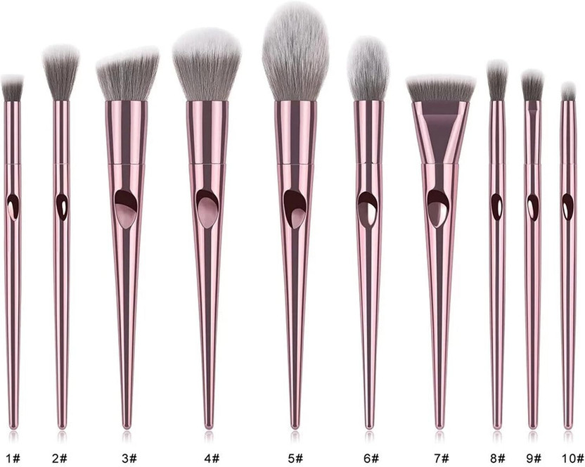 BH STUDIO PRO 10Pcs Brush set Portable Makeup Brush Eyeshadow Cosmetic Brush Tool(Pack of 10)