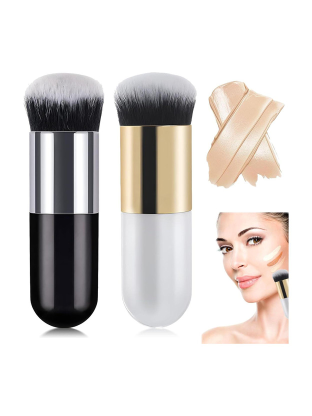 LOVHIDE Cosmetic Brush Make-Up Brush for Foundation Powder BB Cream,Cosmetic Makeup Tool(Pack of 2)