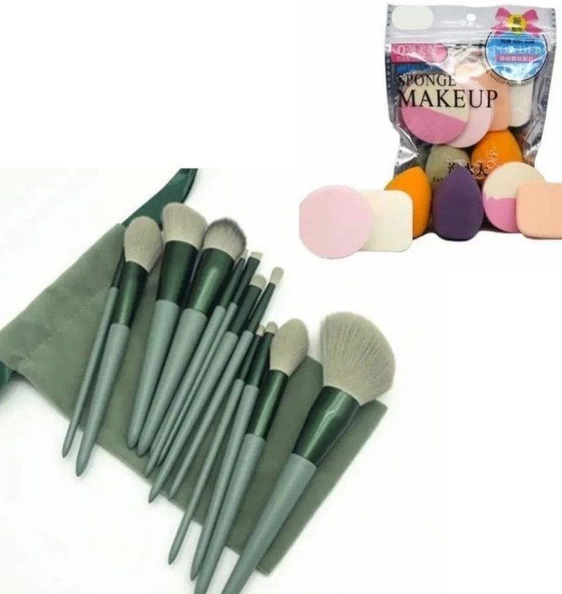 MISTY ALLE 13 PCE MAKEUP BRUSHES WITH 6 IN 1 SPONGE PUFF(Pack of 20)