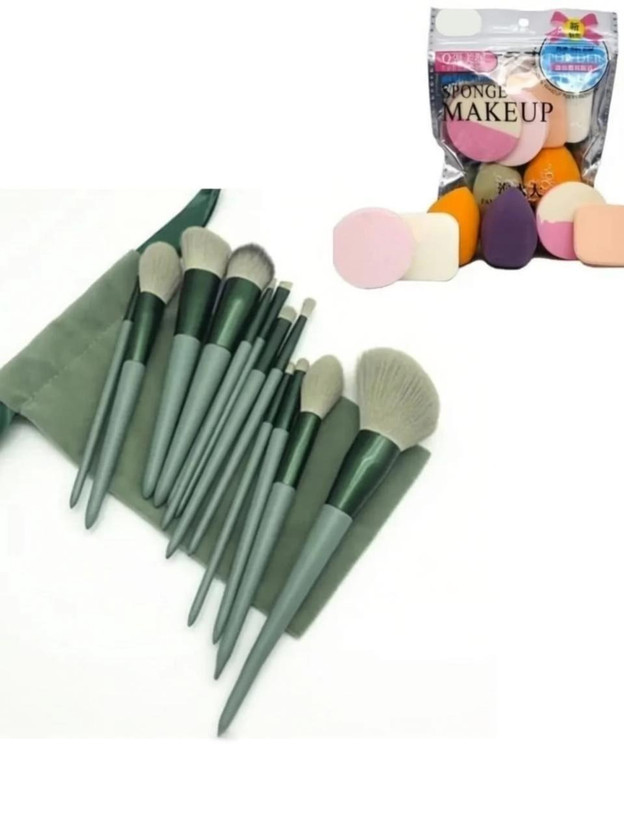 MISTY ALLE 13 PCE MAKEUP BRUSHES WITH 6 IN 1 SPONGE PUFF(Pack of 20)