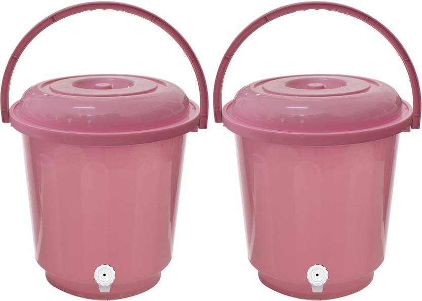 KUBER INDUSTRIES Multipurposes Plastic Bucket With Lid & Tap System