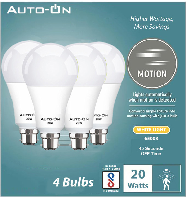 auto-on Motion Sensor LED Bulb (20W) Motion Sensor Light