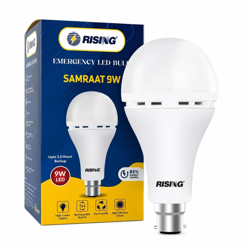 RISING RISING 9 W Inverter Round B22 LED Bulb(White) - Flipkart Deal