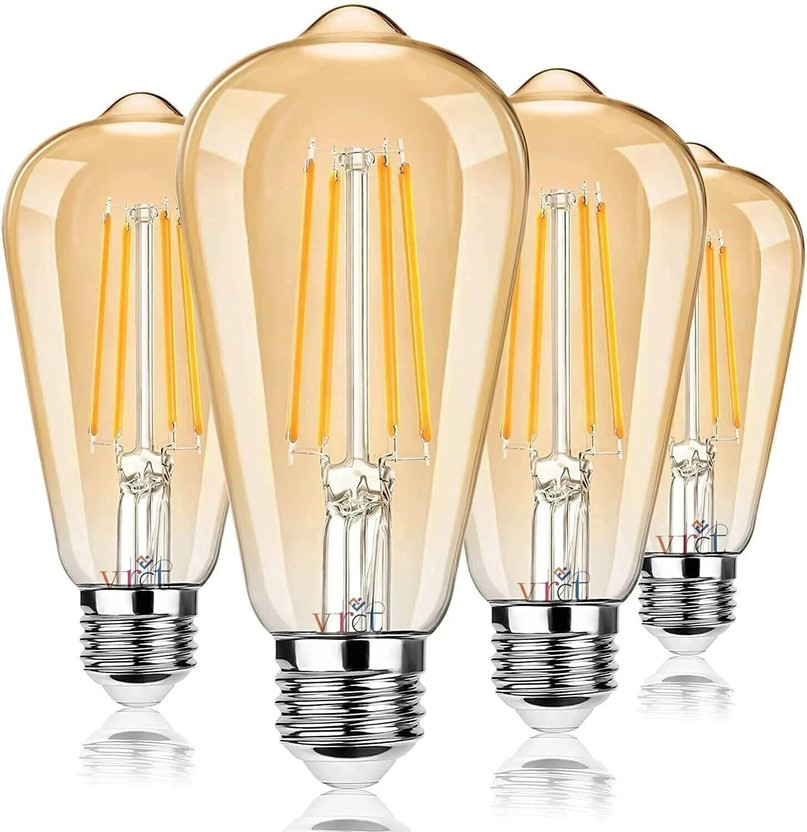 LEDOLUX 4 W Basic Standard E27 LED Bulb(Gold, Pack of 4)