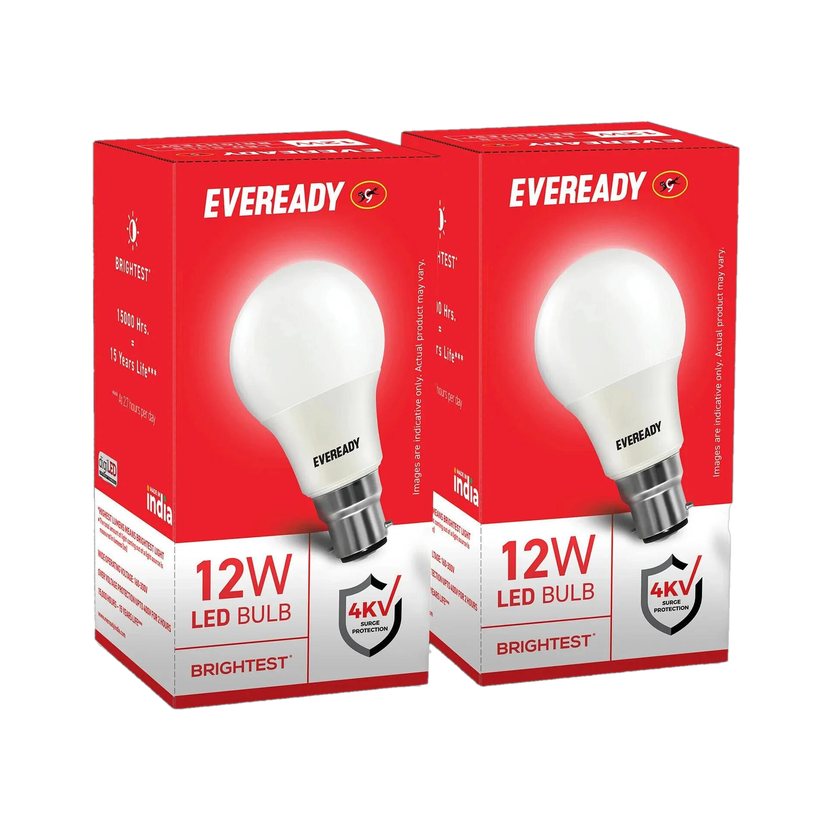 EVEREADY 12 W Basic Standard B22 LED Bulb(White, Pack of 2)