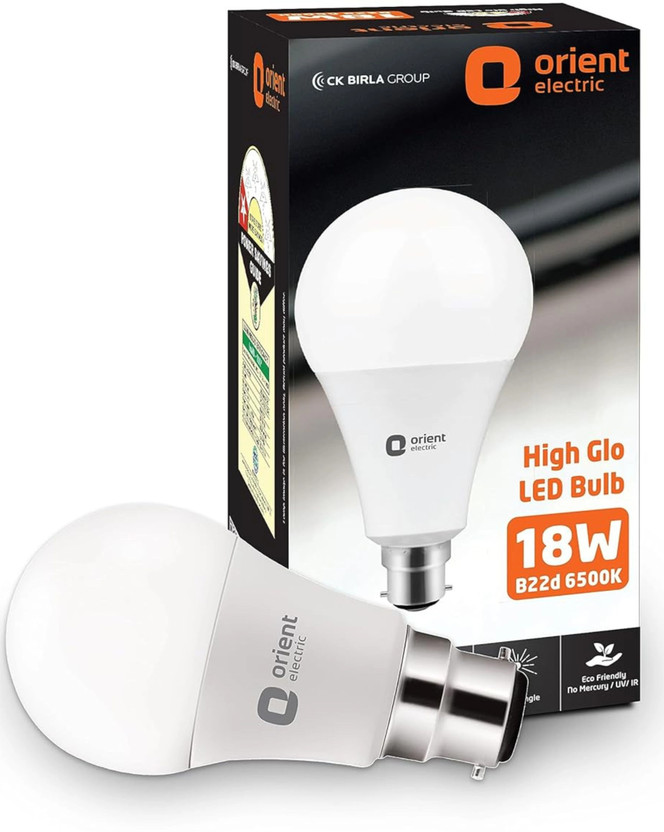 Orient Electric 18 W Basic Round B22 LED Bulb(White)