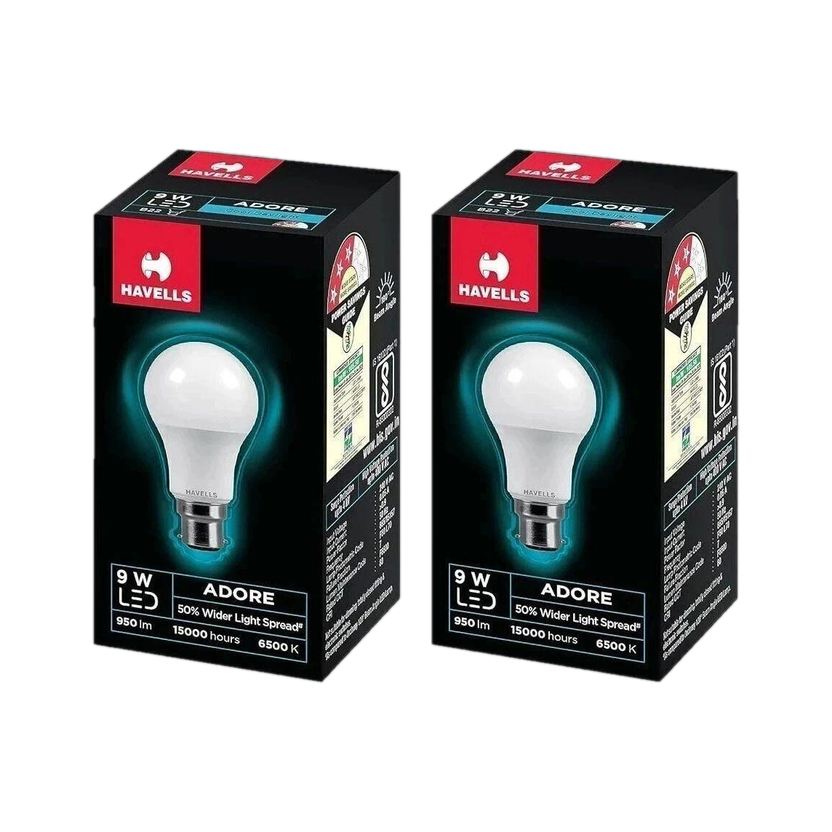 HAVELLS 9 W Basic Standard B22 LED Bulb(White, Pack of 2)