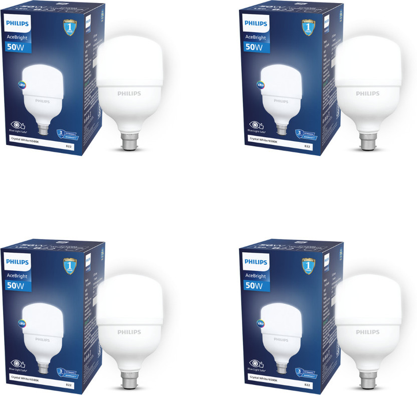 PHILIPS 50 W Eye Safety Compliance Mushroom B22 LED Bulb(White)