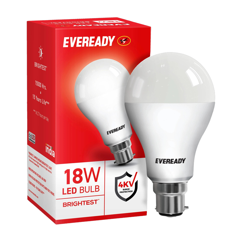EVEREADY 18 W Basic Standard B22 LED Bulb(White)