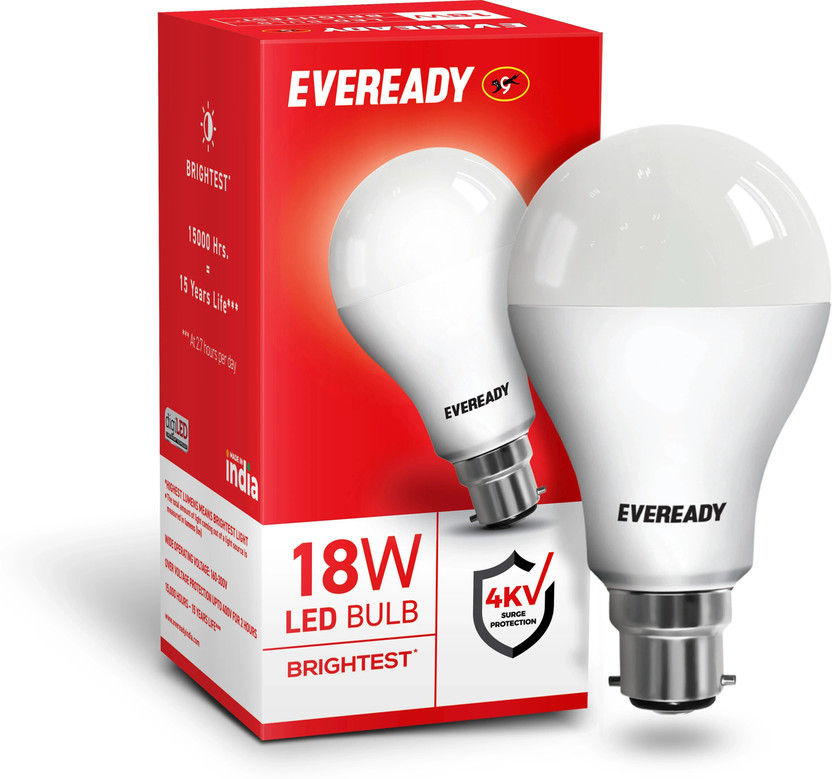 EVEREADY 18 W Basic Standard B22 LED Bulb(White)