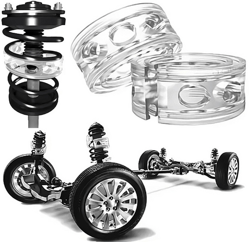 EBIZHIVE 2Pcs Universal Car Shock Absorber Spring Bumper Power Auto Buffers A Type Bumper Cap(Pack of 2)