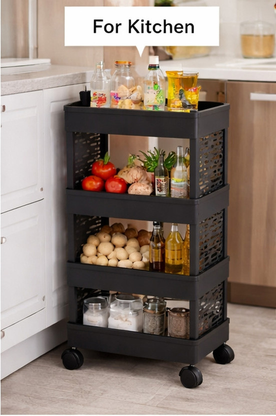 Surety for Safety Shelf Organizers(Black, Plastic)