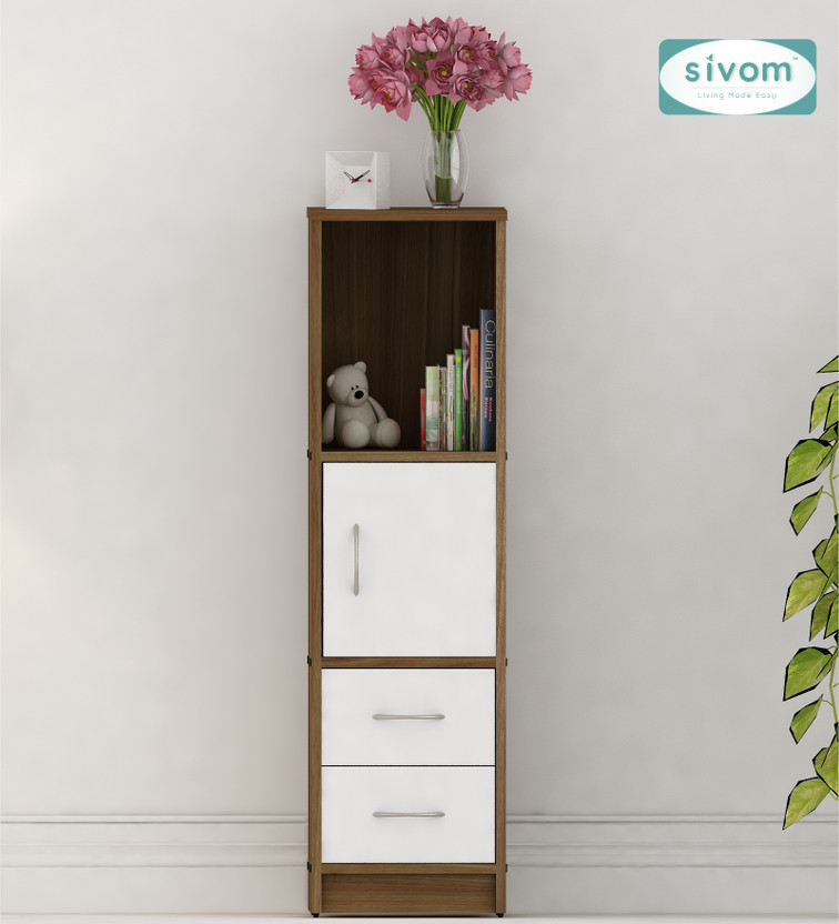 SIVOM Henry Multipurpose Storage Unit/ Engineered Wood Free Standing Cabinet(Finish Color - Lyon Teak, White, Knock Down)