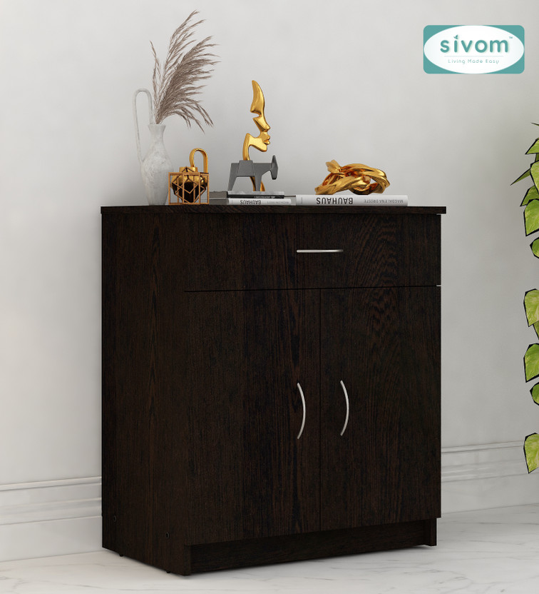 SIVOM Cabin Multipurpose Storage Unit/ Engineered Wood Free Standing Cabinet(Finish Color - Dark Wenge, Knock Down)