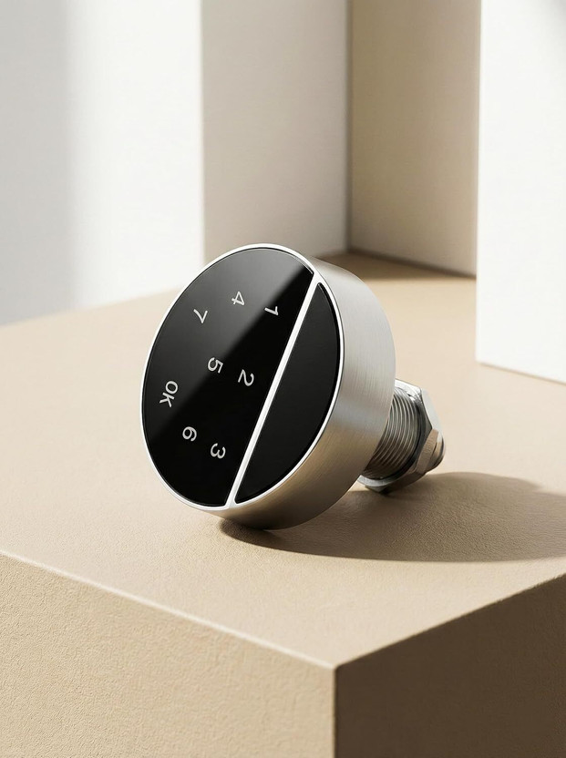 Qidots X123 Smart Cabinet Lock, App & Password Unlock, 100 Password Capacity Stealthlock Keyless Locking System(Pack of 1)