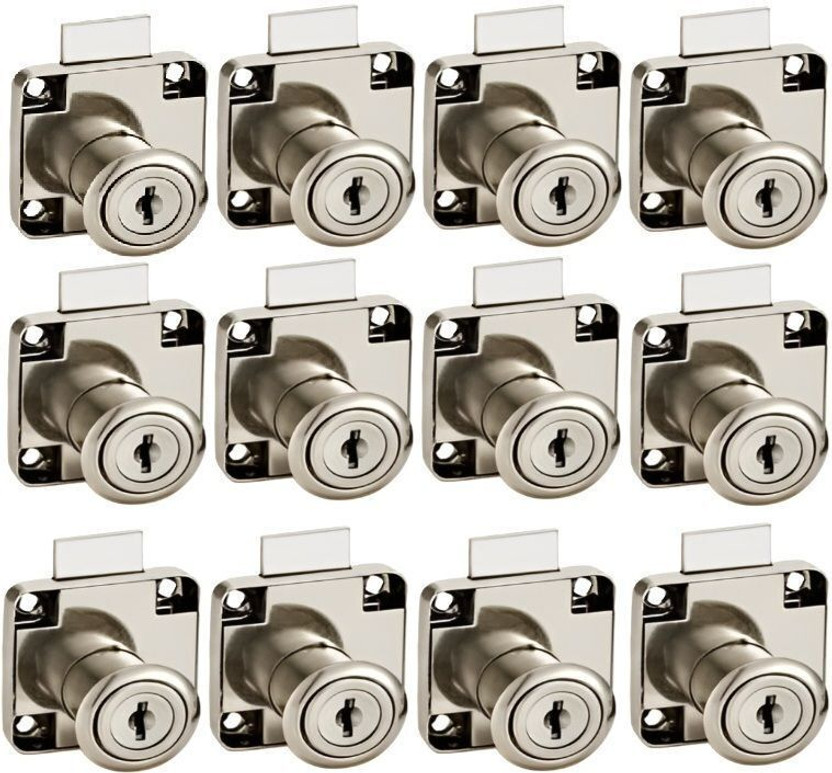 Smart Shophar Multipurpose Cabinet Drawer Lock with 2 Key Rev-A-Lock Cabinet Security System(Pack of 12)