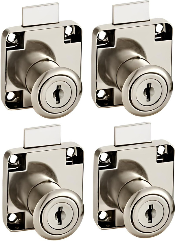 Smart Shophar Multipurpose Cabinet Drawer Lock with 2 Key Rev-A-Lock Cabinet Security System(Pack of 4)