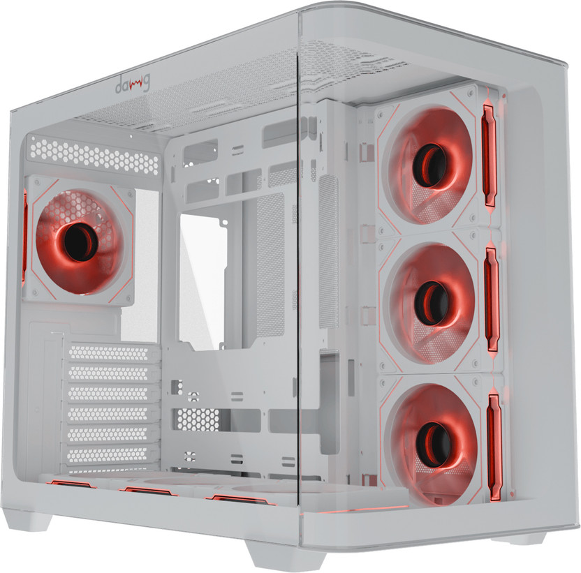 daWg Y820 (White) Mid Tower Cabinet with USB 2.0 and USB 3.0 Ports Compatible with Gaming Console(White)