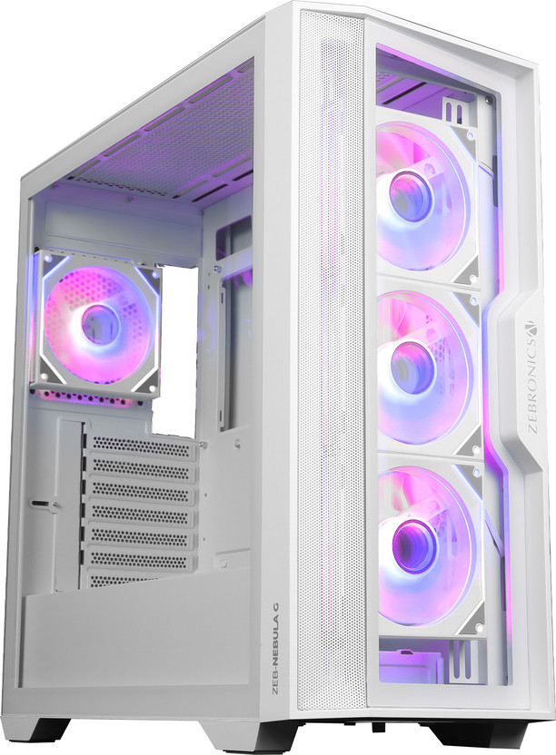 ZEBRONICS ZEBRONICS Zeb-Nebula G Mid Tower Cabinet with USB 2.0 and USB 3.0 Ports Compatible with Gaming Console(White) - Flipkart Deal